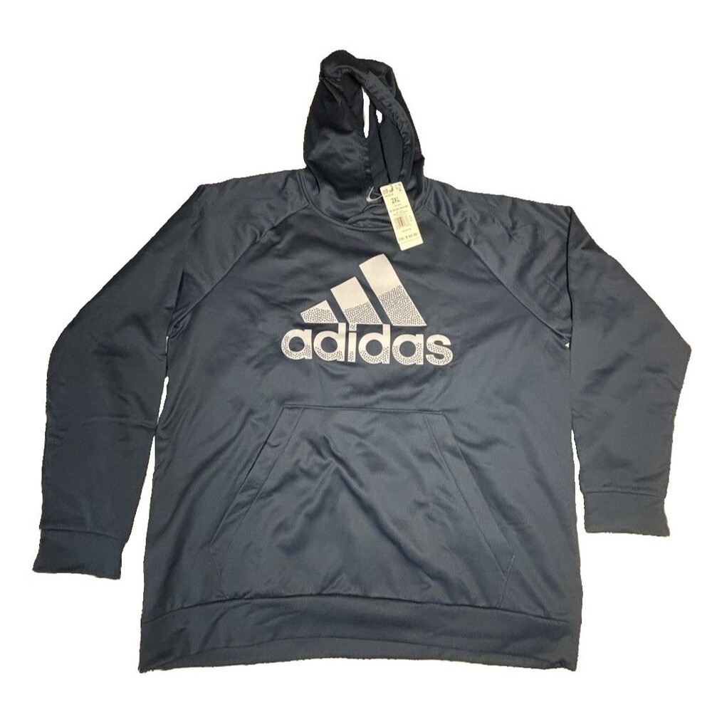 Adidas Game And Go Big Bos Hoodie Mens Training Sweatshirt Blue 2XL NWT HK9834